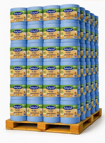 BulkySoft Comfort Blue Centrefeed Rolls – 2-Ply, 362 Sheets – Pallet of 60 Packs