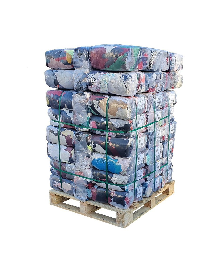 Coloured Flannelette & Wyncette Cleaning Rags – Pallet of 60 x 10kg Bags