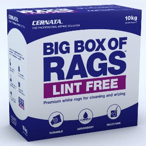 BIG BOX OF RAGS LINT FREE - Non Linting white rags