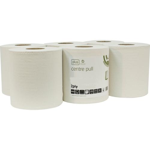 Premium White Centrefeed Rolls 2ply 185mm Width Pack of 6