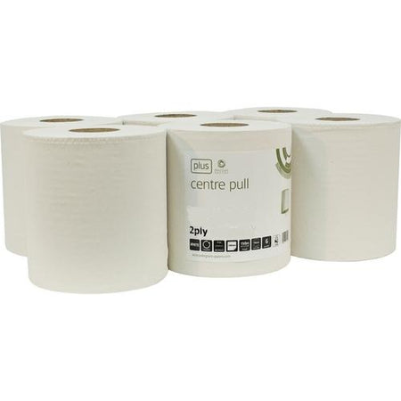 Cernata Centre-Feed White Rolls 2ply 150m 6 Pack - 400 Sheets