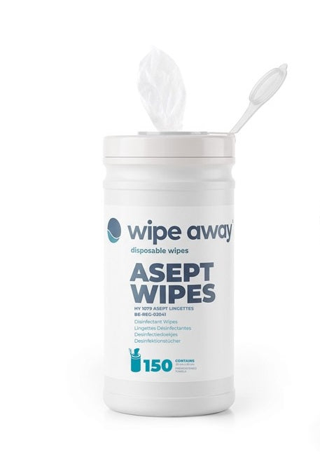 ASEPT Fast Acting Surface Sanitising Wipes Tub of 150