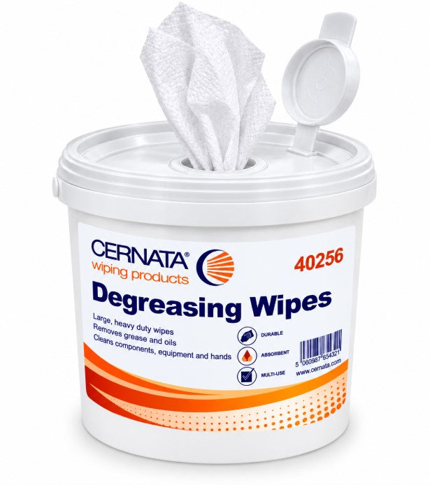 CERNATA Degreasing Wipes for Surfaces and Hands 150 SHT TUB 28x28cms