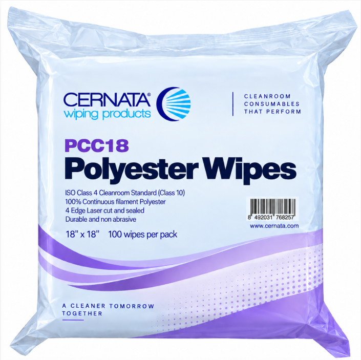 POLYESTER CLEANROOM WIPES 45x45cms PKT 100 WIPES