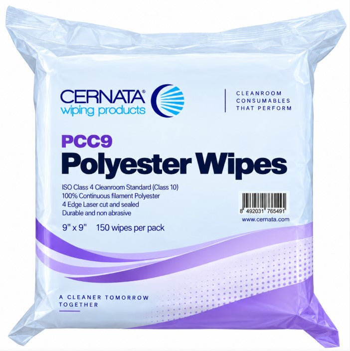 POLYESTER CLEANROOM WIPES 25x25cms PKT 150 WIPES