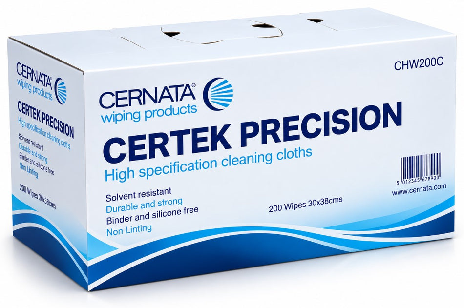 Certek Lint Free Wipes Case of 200 Sheets 30x38cms