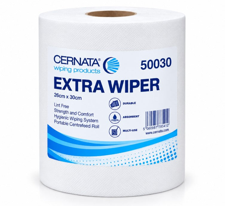 CERNATA Lint Free Extra Wiper Roll 500 Sheets White