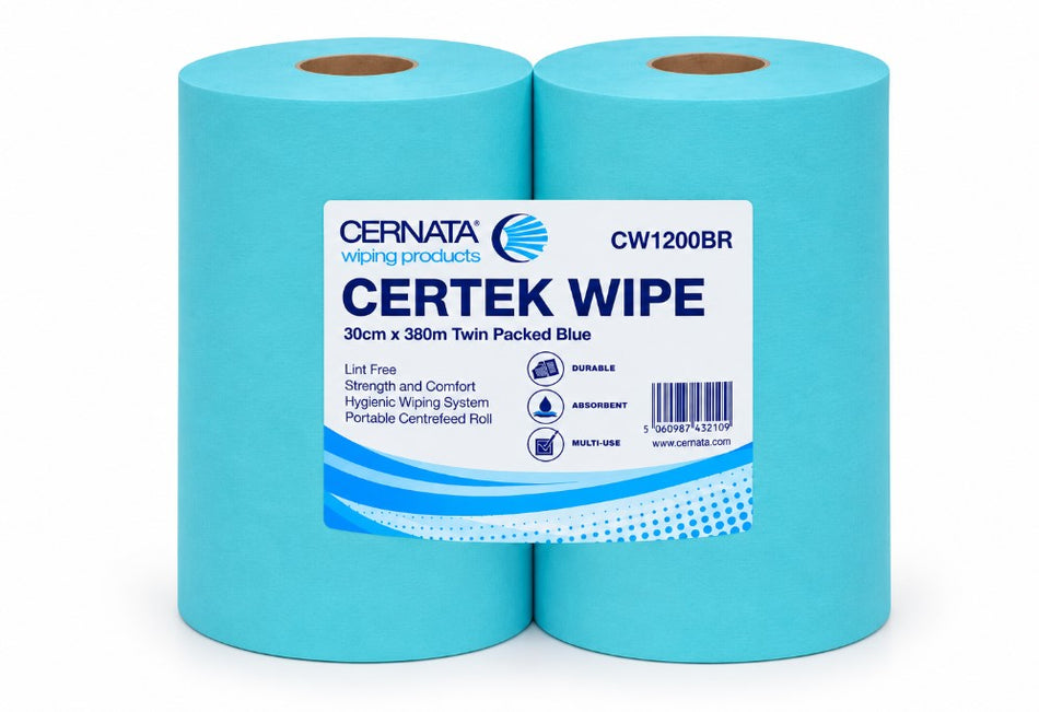 CERTEK Plus Wiping Roll 2 x 400 Sheet Rolls 30x38cm