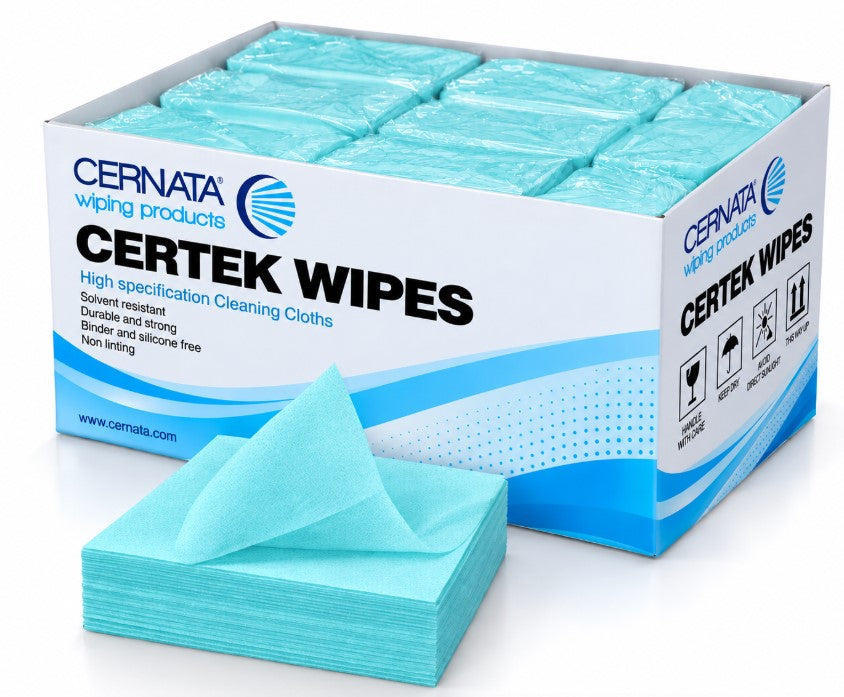 CERTEK Precision Lint Free Wipes 400 Sheets 30x38cms Blue Version