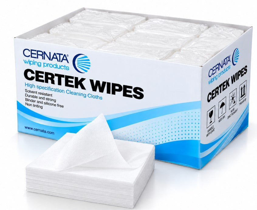 CERTEK Precision Lint-Free Wipes 400 Sheet Case 30x38cms White Version