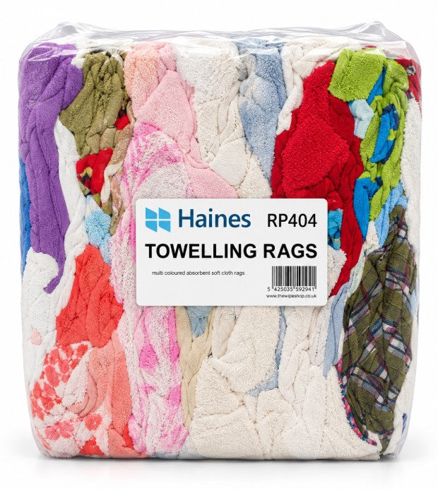 Coloured Towelling Rag Mixed Colours - 10kg Bag