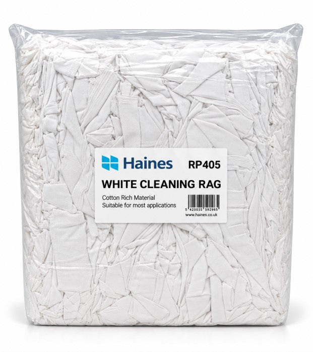 White Cleaning Rag 100% Cotton Poly Pack 10kg