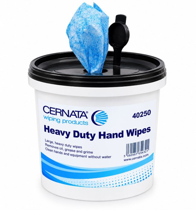CERNATA  Heavy Duty Hand and Surface Wipes 150 SHT TUB 28x28cms