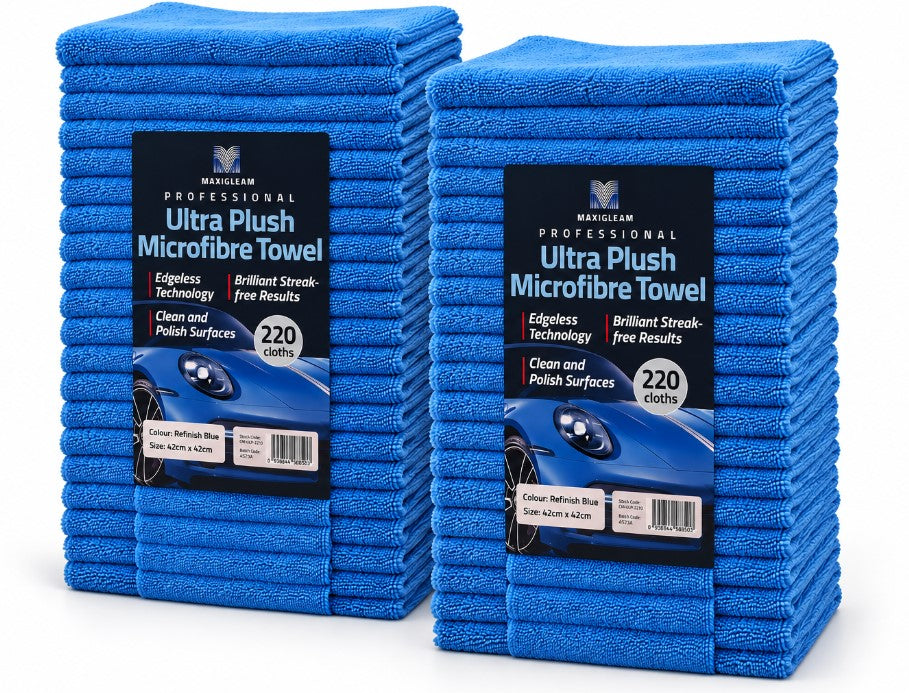 Maxigleam® Ultra Plush Microfibre Cloths 42x42cms Case of 220