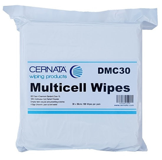 CERNATA Multicell 2 Ply Quilted Polyester Lint Free Wipes 30x30c