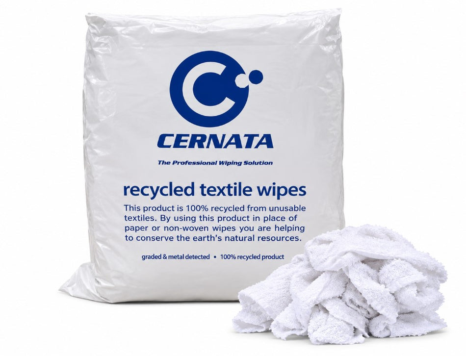 White Towelling Rag - Laundry Quality Packed in 10kg Bag