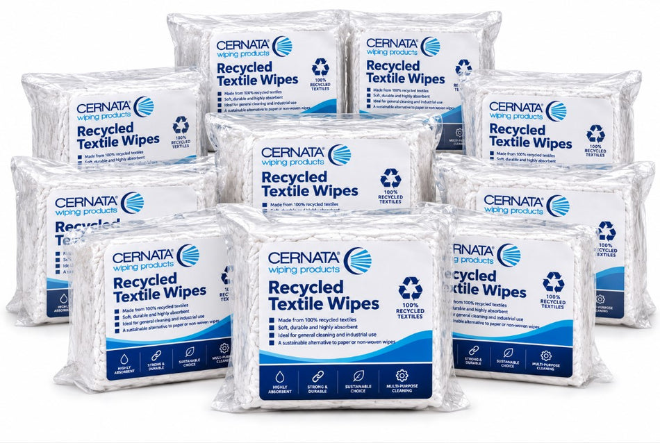 10 Packs of White Towelling Rag - Laundry Quality