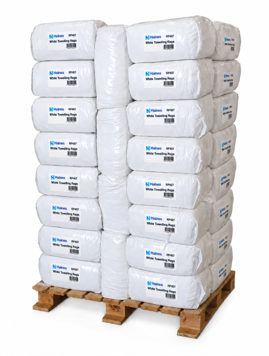 White Towelling Rags - Laundry Quality 60 Packs