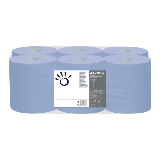 Blue Professional Lint Free Centrefeed Rolls Pkt 6